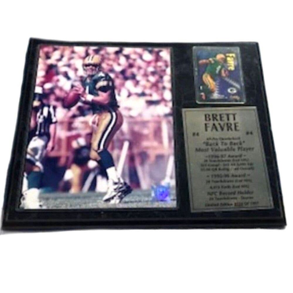 Green Bay Packers . Brett Favre #4 . (8x10) Photo & Plaque Display . w/Card